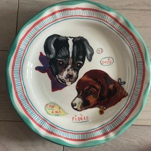 Anthropologie Nathalie Lete Dogs plate